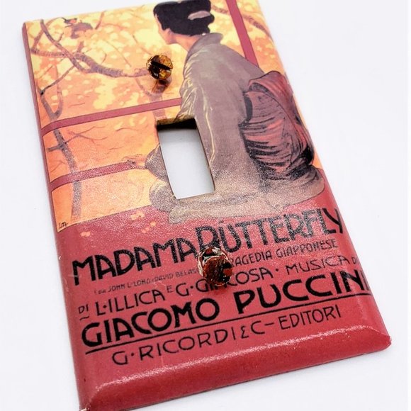 Art Plates Madama Butterfly Puccini Light Switch Cover Wall Plate Opera Decor - Picture 2 of 4